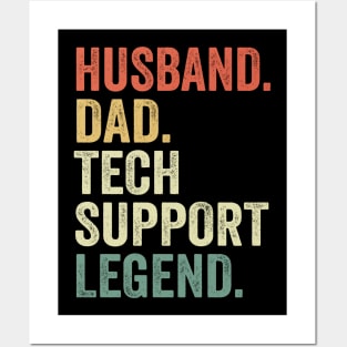 Husband Dad TechSupport Legend Computer IT Guy Posters and Art